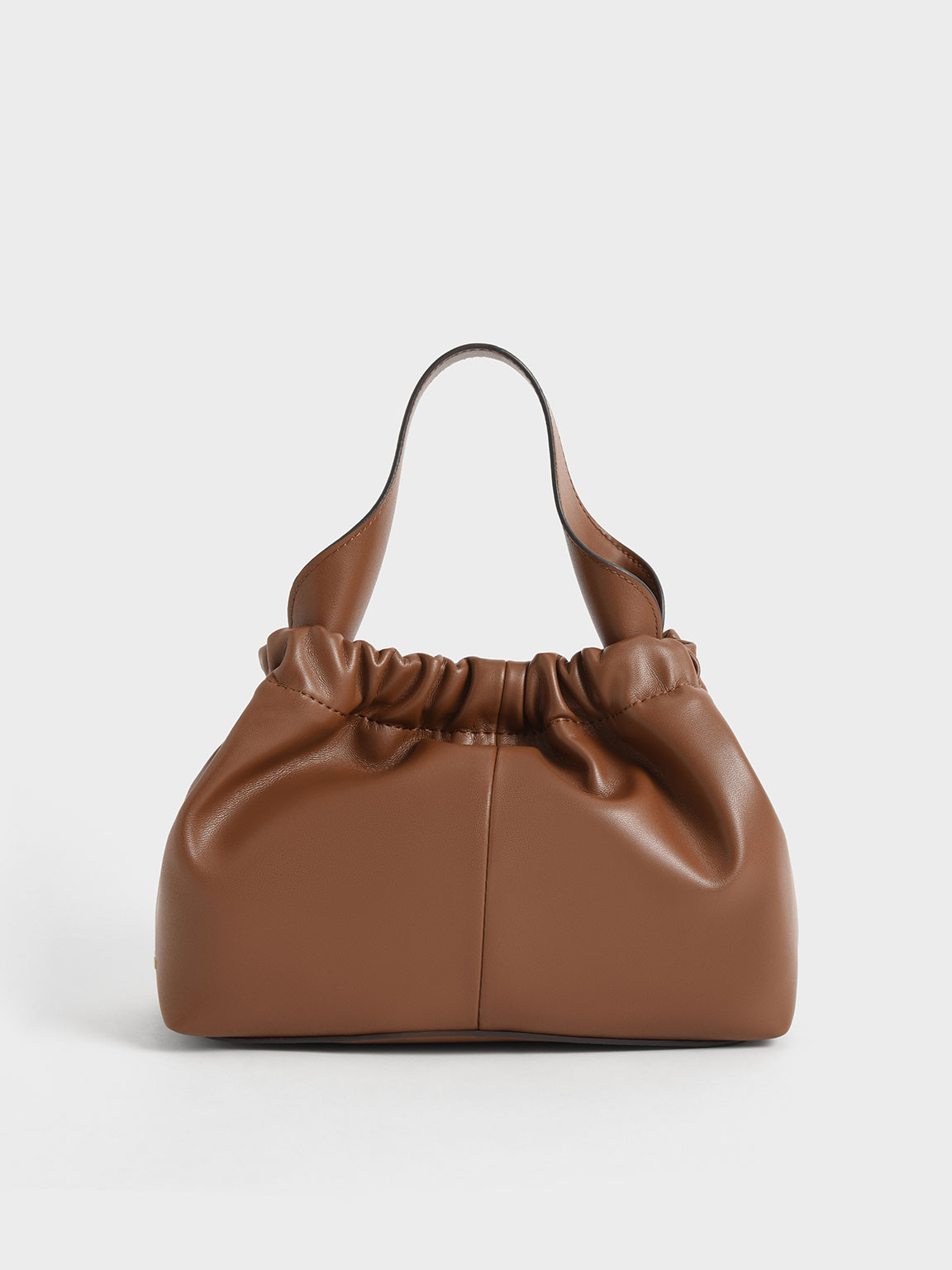 Ally Ruched Slouchy Bag
 - Chocolate | Charles & Keith UK
