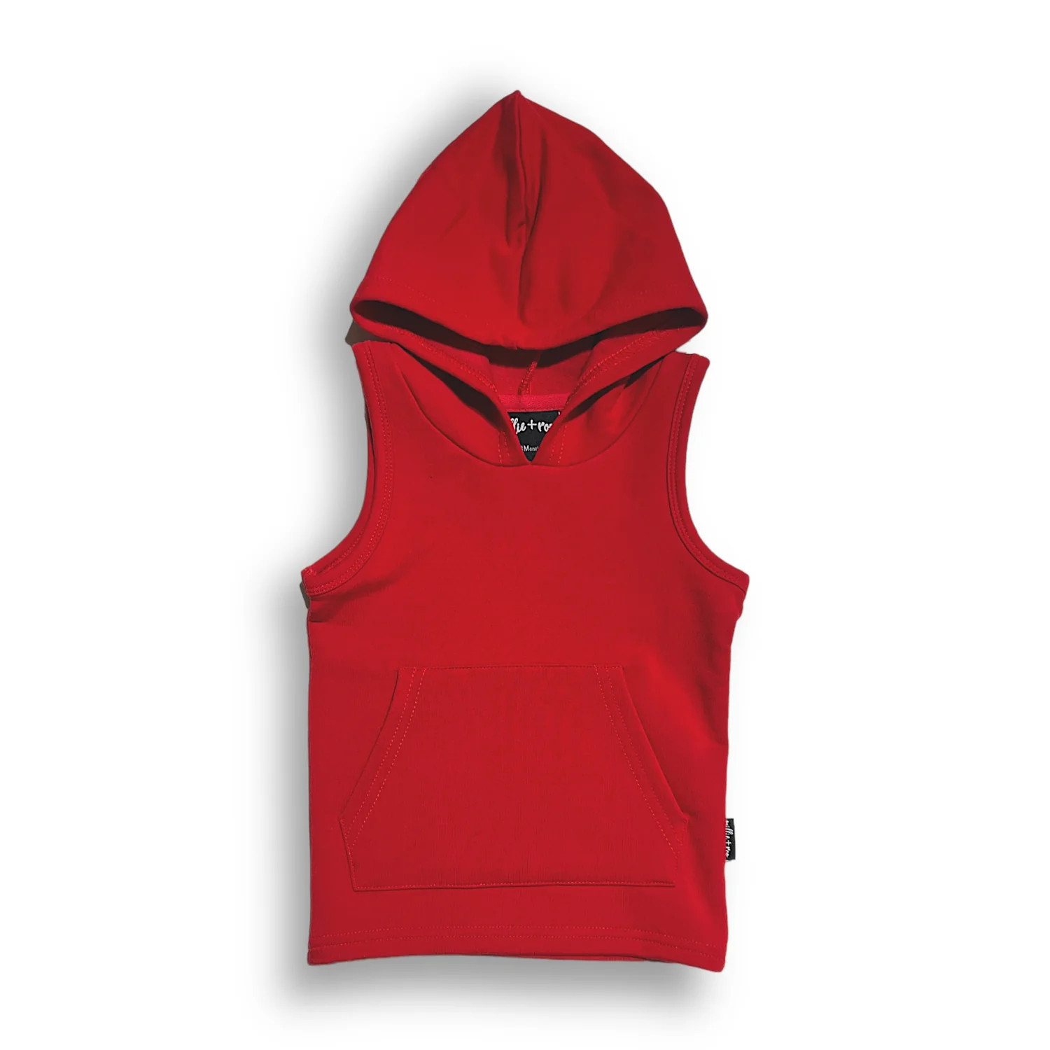 BAMBOO HOODIE TANK- Red | millie + roo