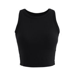 Solid Color Ribbed Tank Top in Black | Chicwish