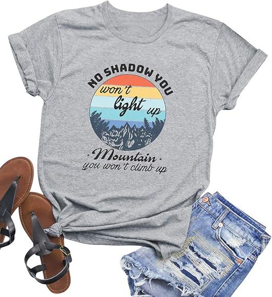YourTops Women No Shadow You Won't Light Up T-Shirt Christian Shirt | Amazon (US)