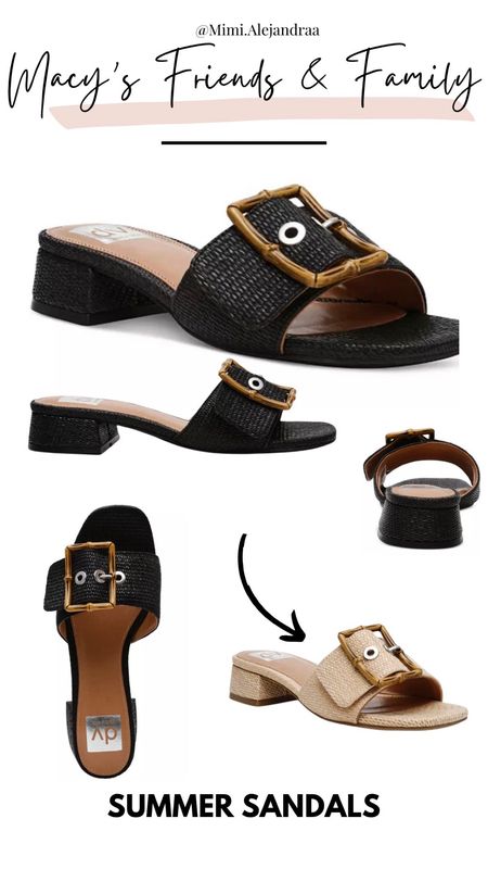 DV DOLCE VITA Women's Niece Raffia Block-Heel Buckle Slide Sandals

Oversized buckles and shining grommets add flash to a simple slide profile in the fresh Niece sandals from DV Dolce Vita.

On sale for Macy’s Friends & Family 

1-1/4" block heel
Round open toe
Slip on
Cushioned insole, memory foam and lightweight, flexible sole for added comfort
Buckled strap detail

Comes in black and raffina