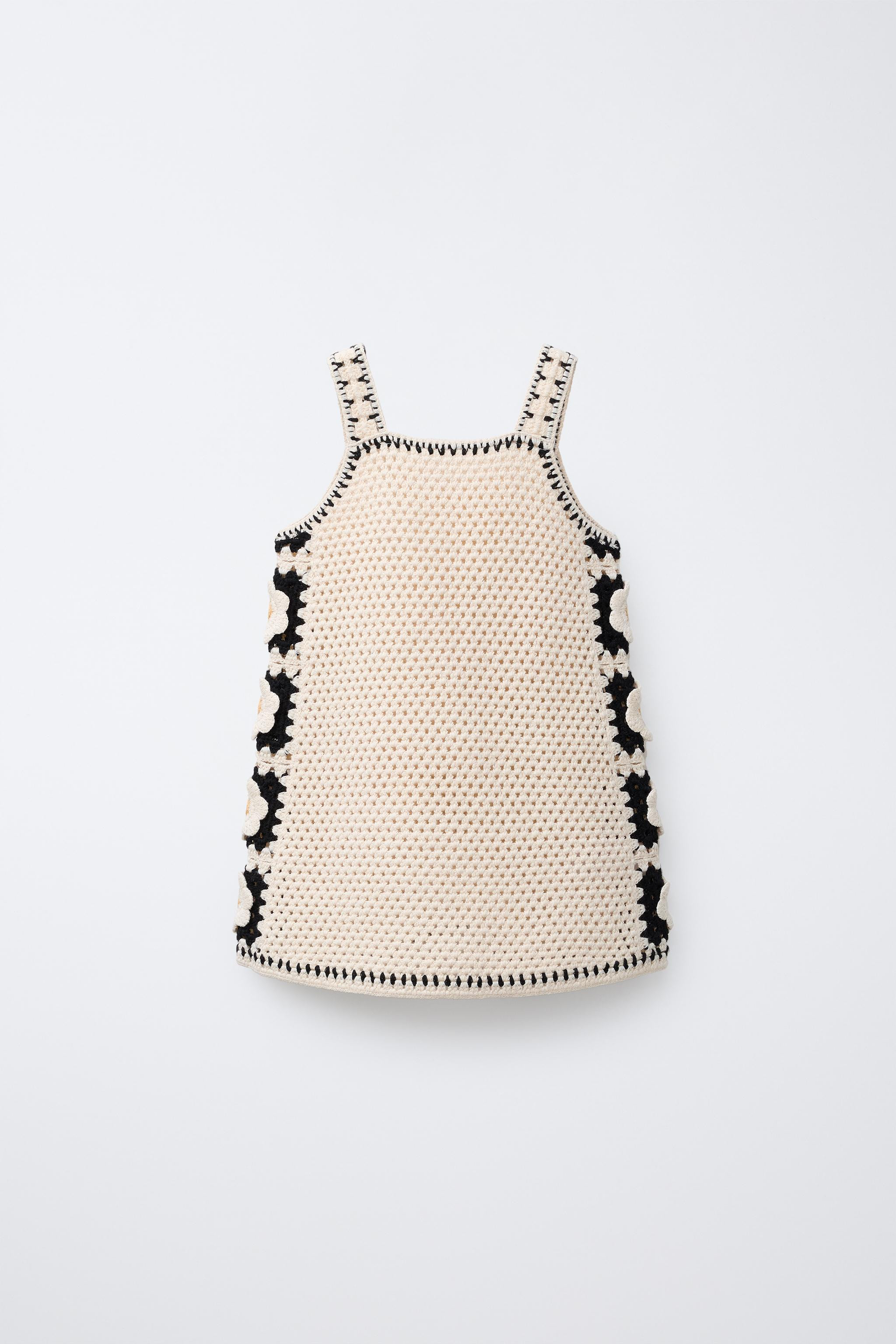 CROCHET FLOWER KNIT DRESS | Zara US