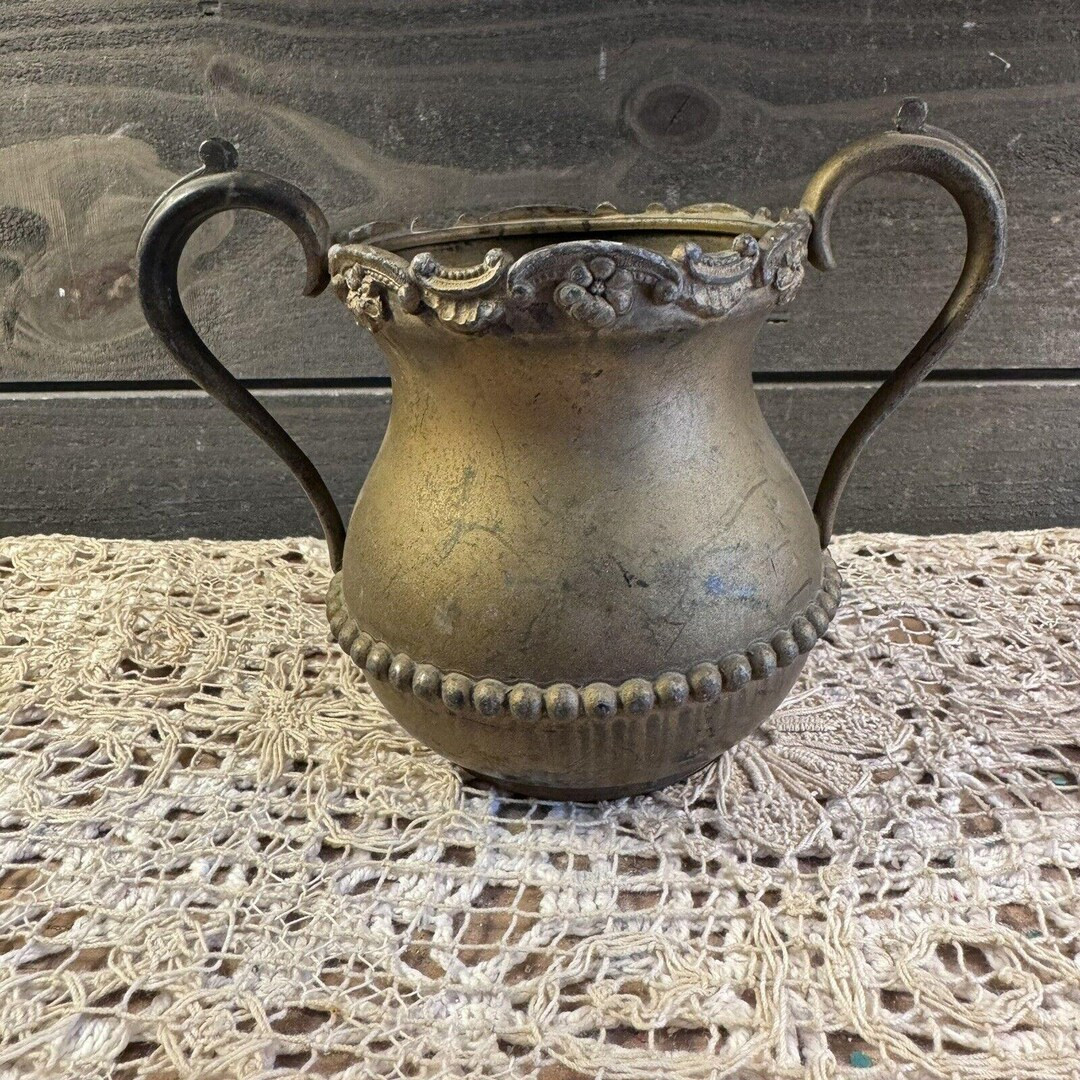 Vintage Gold Silver Plate Vase With Handles 4.5x7 - Etsy | Etsy (US)