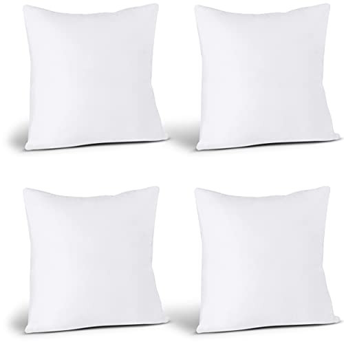 Utopia Bedding Throw Pillow Inserts (Set of 4, White), 18 x 18 Inches Pillow Inserts for Sofa, Be... | Amazon (US)