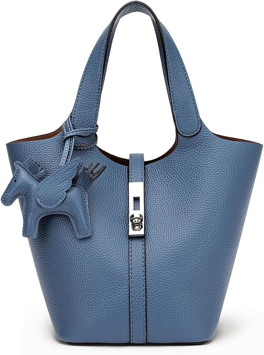 Tote Bag for Women Vegan Leather Bucket Purse for Women Top Handle Handbag Shoulder Bag with Deta... | Amazon (US)