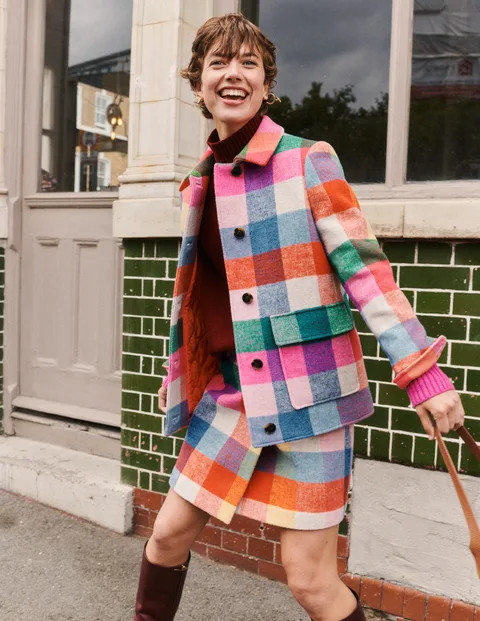 Wool Check Coat | Boden (US)