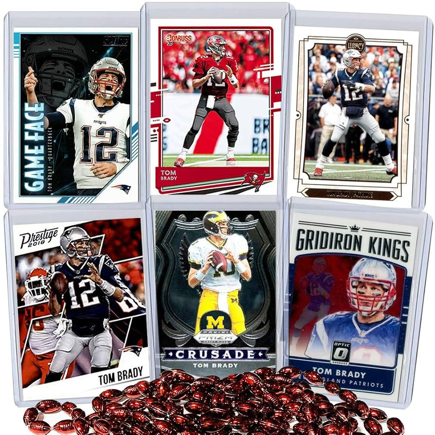 Tom Brady Football Card Bundle, Set of 6 Assorted Tampa Bay Buccaneers New England Patriots and M... | Amazon (US)