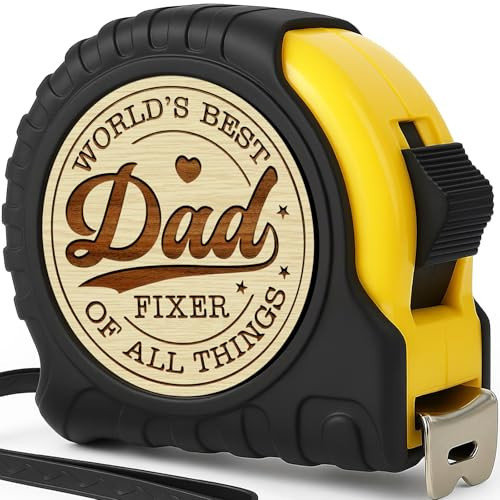 YUEYUQIU Fathers Day Dad Gifts from Daughter Son Wife - Ideal Fathers Day Birthday Gifts for Father Daddy Step Bonus New Dads Father in Law - Engraved 25 FT Tape Measure Tools Gift | Amazon (US)