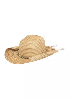 San Diego Hat Company Women's Beachy Shell Trim Cowboy Hat | Belk