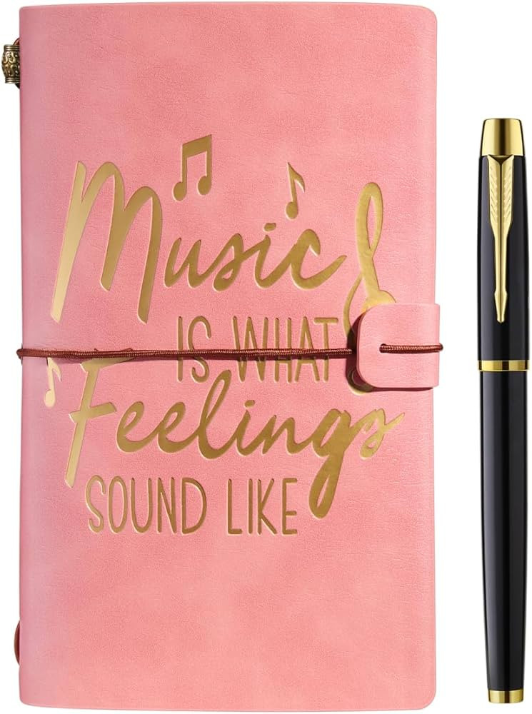 Music Lover Gifts Embossed Leather Journal Notebook Music Teacher Appreciation Gifts, Music Gifts... | Amazon (US)