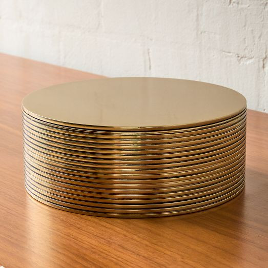 Corrugated Metal Round Decorative Boxes | West Elm (US)