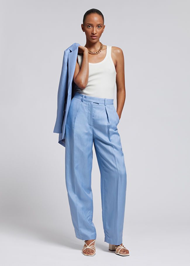 Relaxed Tailored Pleat Crease Trousers | & Other Stories US