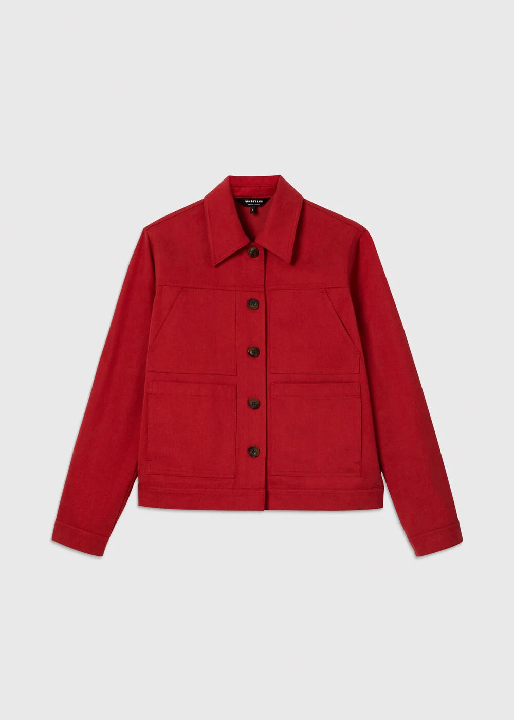 Red Mia Pocket Detail Jacket | WHISTLES | Whistles UK | | Whistles