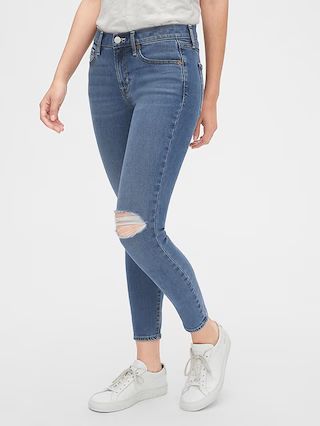 Soft Wear Mid Rise True Skinny Ankle Jeans | Gap (US)