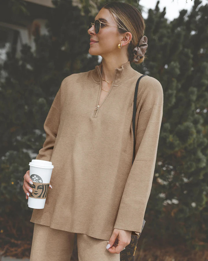 Splendid x Cella Jane Half-Zip Ribbed Sweater | Splendid