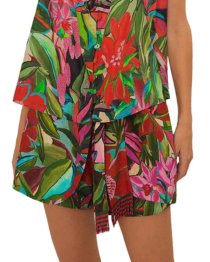 Farm Rio Linen-Blend Shorts | Shop Simon