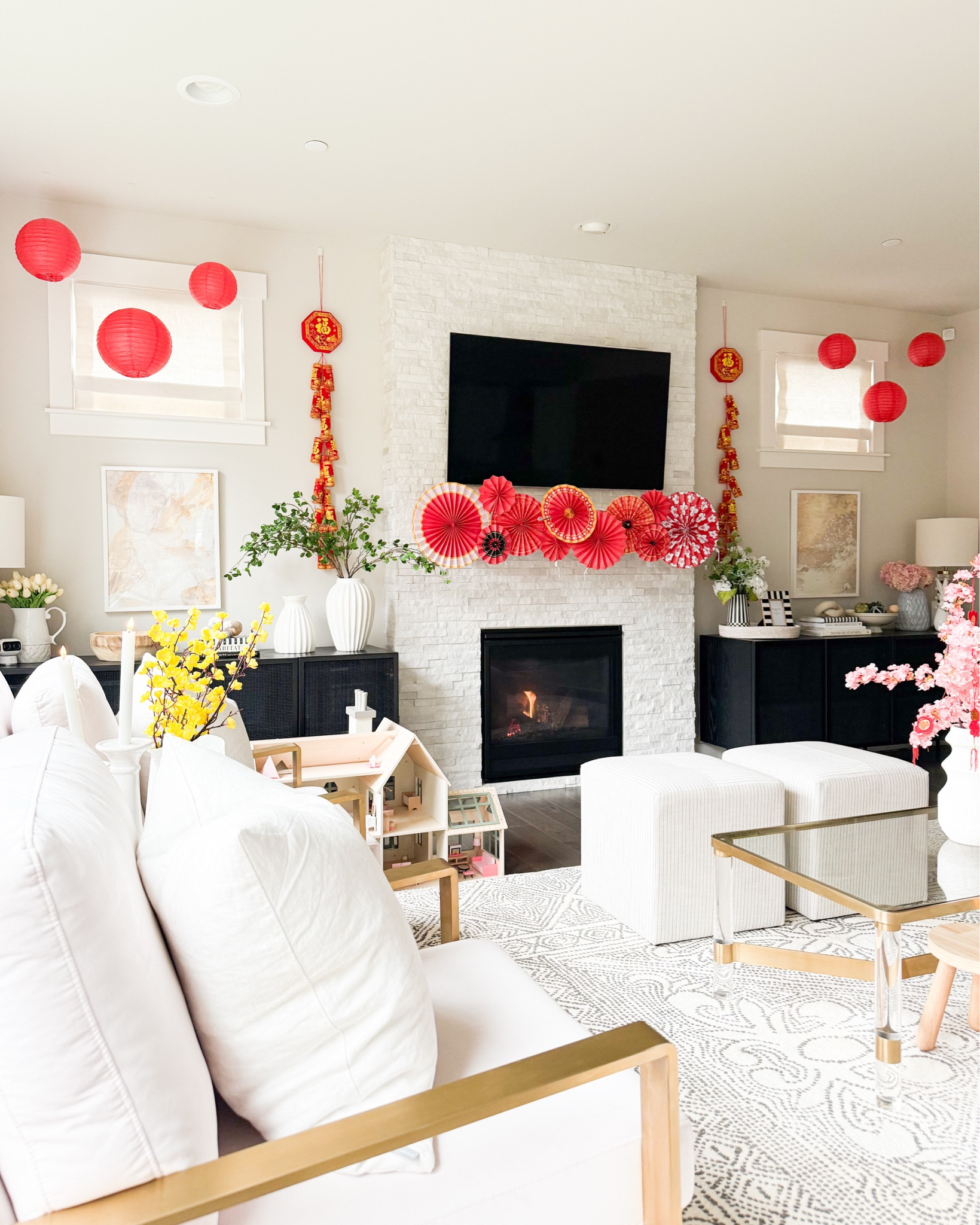 Lunar New Year Decor! 

Chinese lunar new year, Vietnamese Lunar New Year Decorations 2025, Tết, Artificial Flowers, Hanging Ornaments, Chinese Red Lanterns Oriental Hanging Lucky Paper Fans, red envelopes, rug, vase, cabinet credenza, double sided tape, command clips, living room decor, home decor, frame, year of the snake

#LTKSeasonal #LTKHome