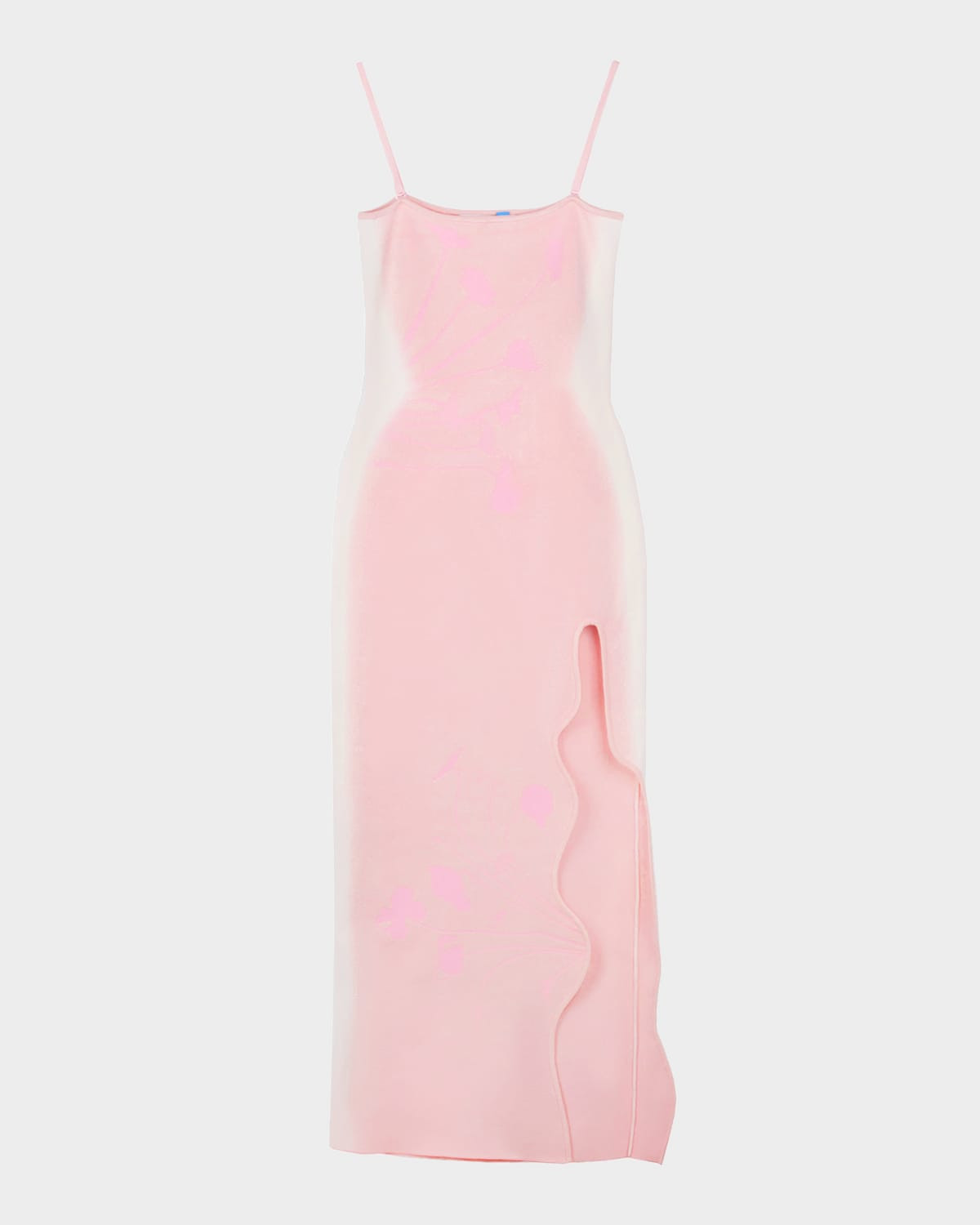 Iris Flower Printed Wavy Slit Maxi Dress | Neiman Marcus