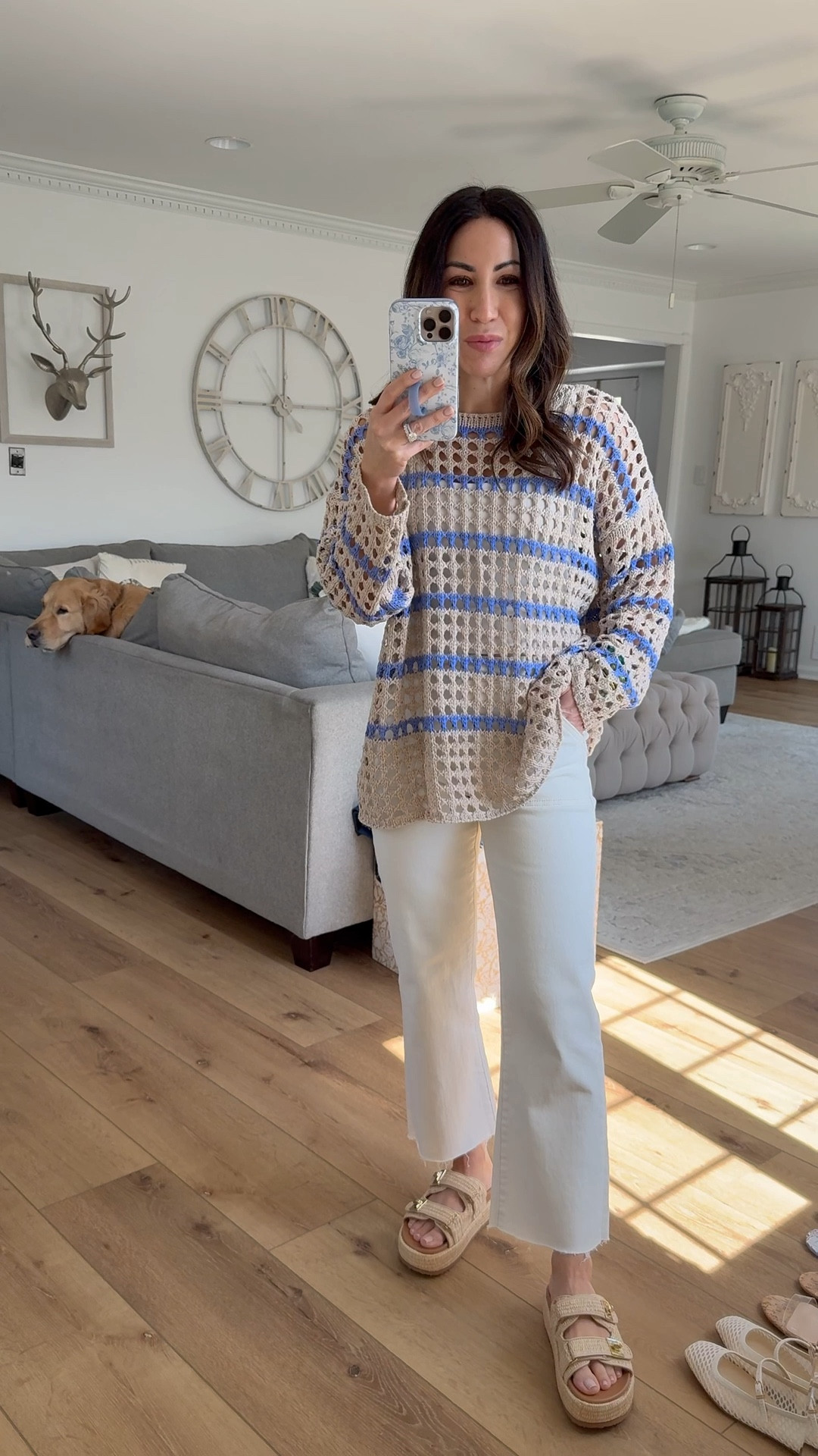 Social Threads code TAMMY20. Small sweater. 25 white jeans. I cut them. Platform sandals TTS.

#LTKOver40 #LTKPetite #LTKSaleAlert