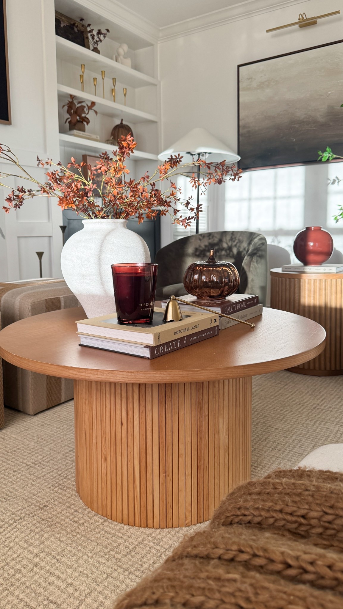 Some of my favorite Target finds styled in my living room.  🤎
The Threshold burgundy glass candle & & latest glass amber pumpkin adds the perfect pop of cozy fall vibes. 

Target home decor, Threshold fall candle, coffee table styling, cozy modern living room

#LTKHome #LTKFindsUnder100 #LTKFallSale