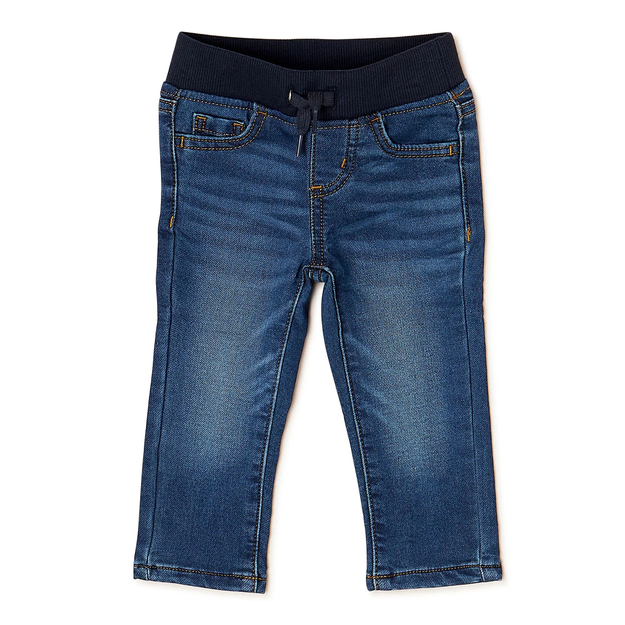 Wonder Nation Baby and Toddler Boys’ Knit Denim Jeans, Sizes 12M-5T | Walmart (US)