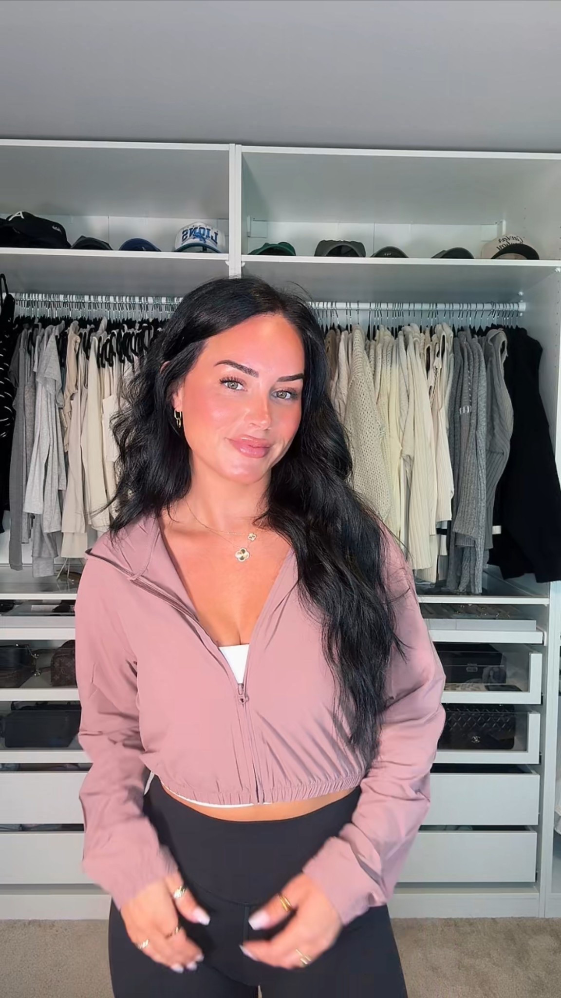 Alo lightweight jacket perfect for spring 🩷

My sizing 5’7, 145lbs, 32dd
I’m wearing size small jacket, size 4 short 

#LTKSaleAlert #LTKStyleTip #LTKActive