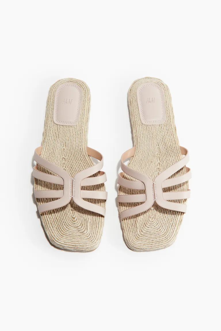 Espadrille Sandals - No heel - Dark brown - Ladies | H&M US | H&M (US + CA)