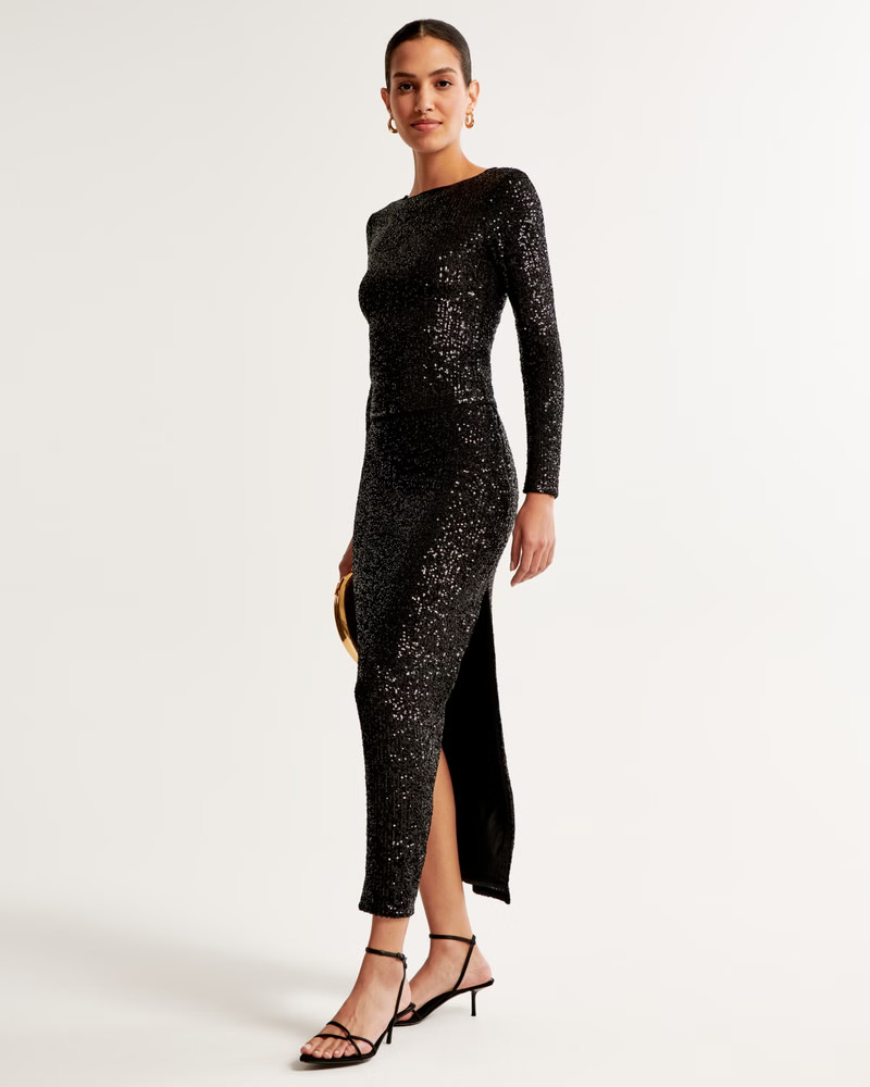 Sequin Maxi Skirt | Abercrombie & Fitch (US)
