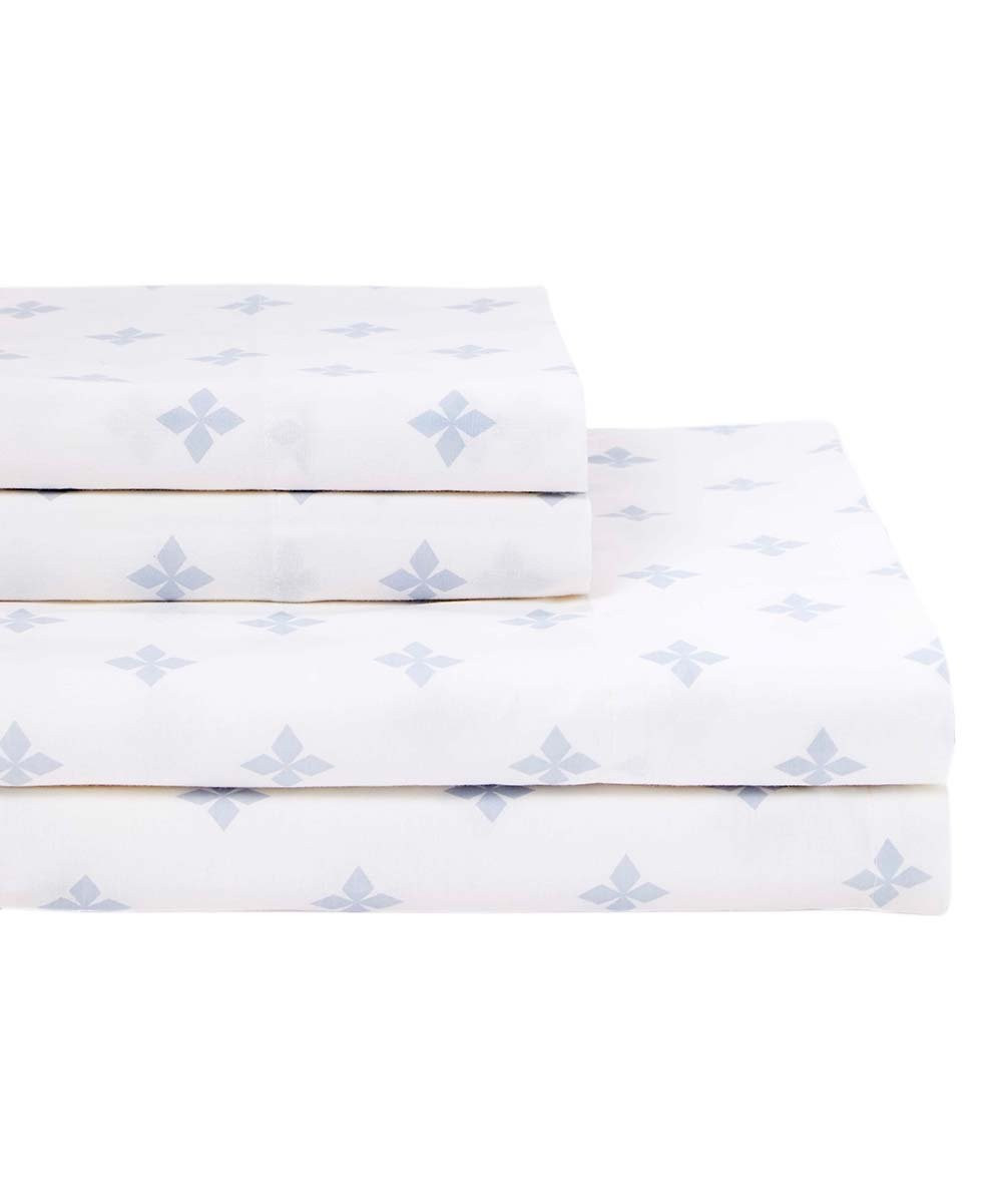 Light Blue & Silver Trellis Sheet Set | Zulily