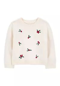 Carter's® Toddler Girls Ivory Holly Sweater | Belk