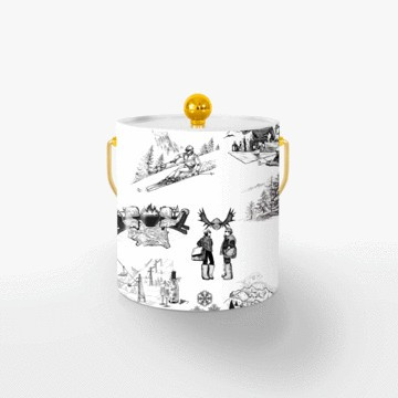 Après Ski Toile Ice Bucket | Katie Kime Inc