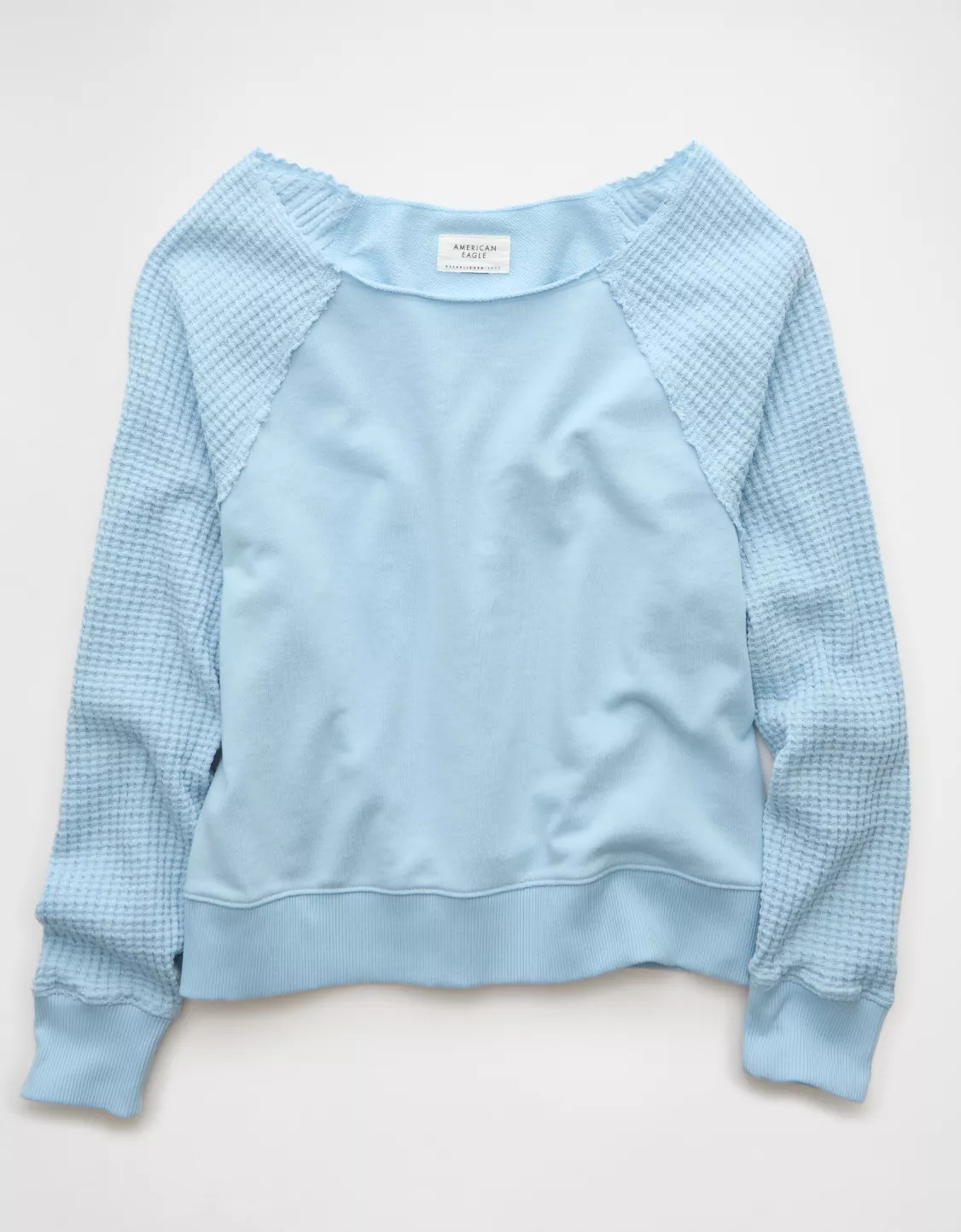 AE Mixed Knit Sweatshirt | American Eagle Outfitters (US & CA)