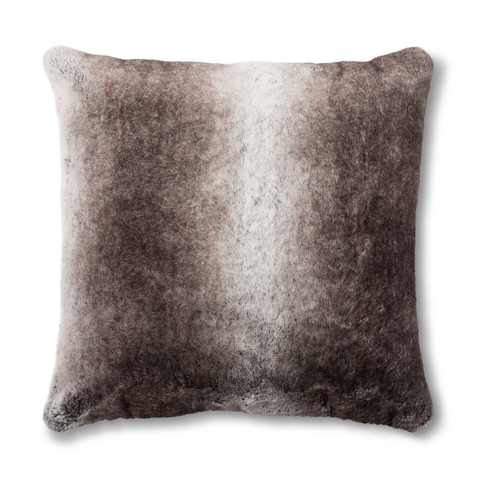 Neutral Faux Fur Euro Pillow - Fieldcrest , Adult Unisex | Target
