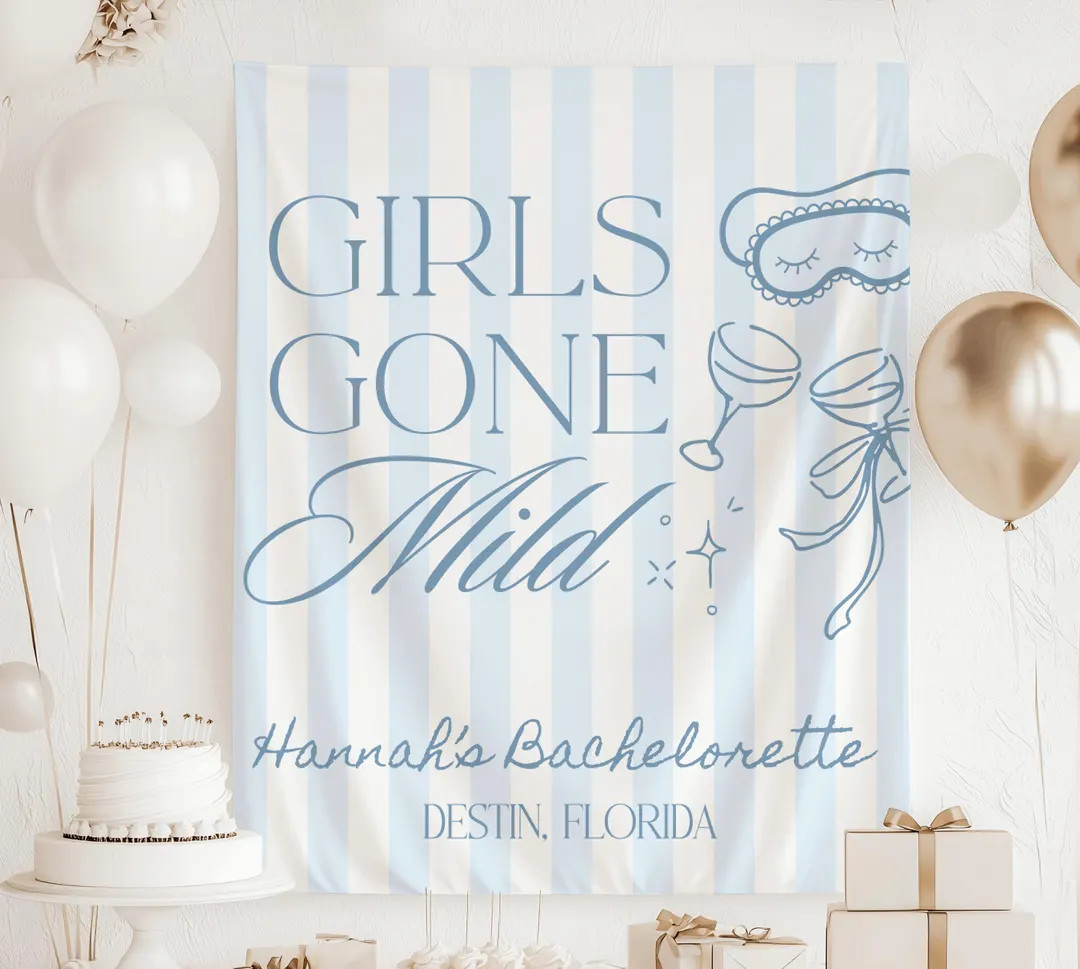Girls Gone Mild Bachelorette, Girls Gone Mild Banner, Pink and Green Bachelorette Decor Spa Bache... | Etsy (US)