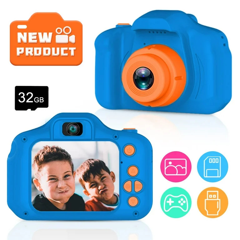 Seckton Kids Digital Camera, HD Digital Cameras for Kids, 3-8 Year Old Boys and Girls Gift with 3... | Walmart (US)