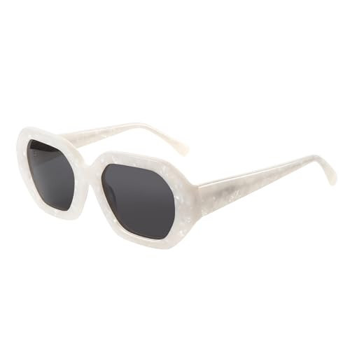ZENOTTIC Trendy Polarized Sunglasses for Women: Designer Hexagon Sun Glasses for Ladies - Retro shades with UV400 Protection | Amazon (US)