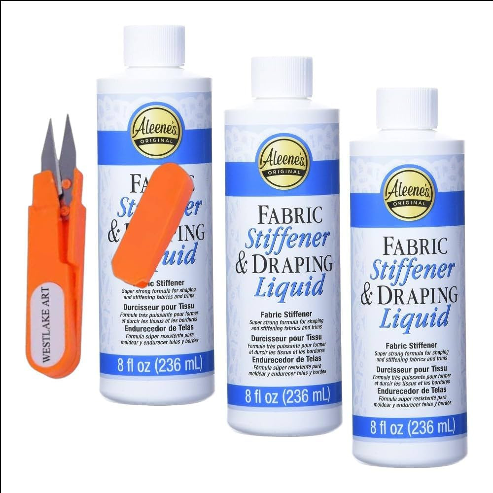 Fabric Stiffener 15588 & Draping Liquid, 10.1 Oz | Bundled With Embroidery Scissors, Quick Stiffe... | Amazon (US)