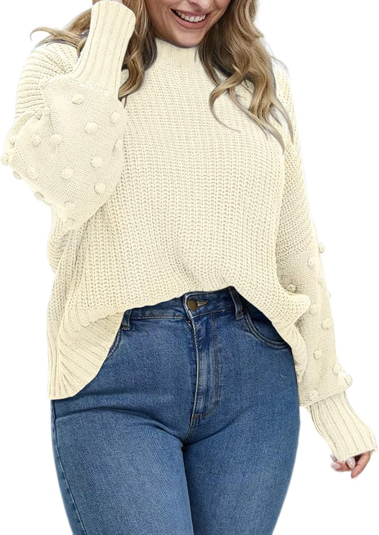 Eytino Womens Plus Size Colorblock Sweaters Crewneck Long Sleeve Side Slit Pullover Sweater Top(1X-5 | Amazon (US)