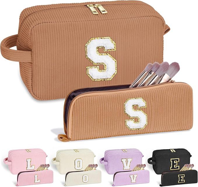 YOOLIFE 2 Cute Travel Makeup Bag Make Up Bag Cosmetic Bag Makeup Brush Bag for Teen Girl Friend B... | Amazon (US)