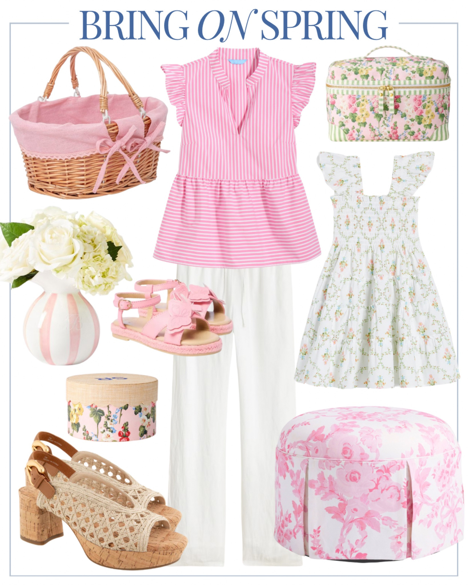 Spring style home spring outfit 

Pink and white Easter basket home decor little girls Easter smocked dress cane woven sandals 

#LTKHome #LTKStyleTip #LTKSeasonal