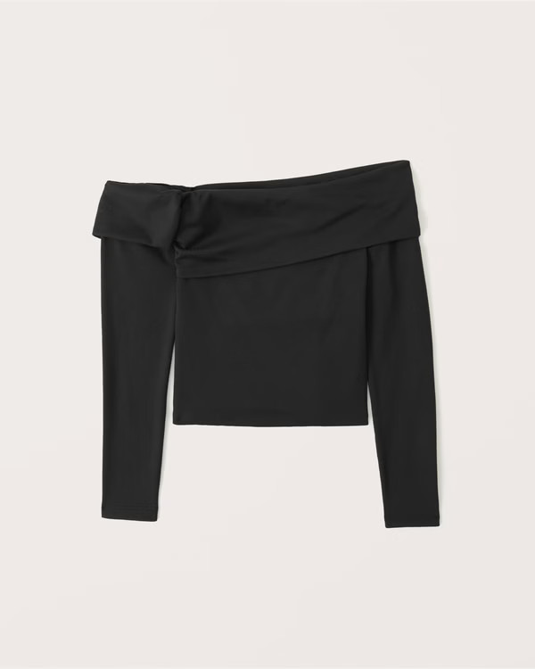 Women's Seamless Fabric Off-The-Shoulder Top | Women's Clearance | Abercrombie.com | Abercrombie & Fitch (US)