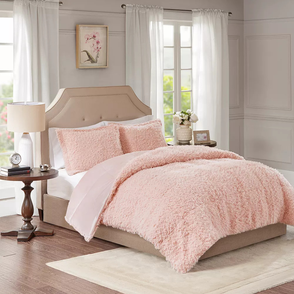 Madison Park Nova Faux Mohair & Faux Mink Comforter Set | Kohl's