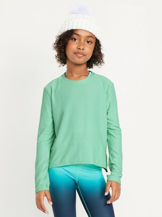 Long-Sleeve Curved-Hem Performance Top for Girls | Old Navy (US)