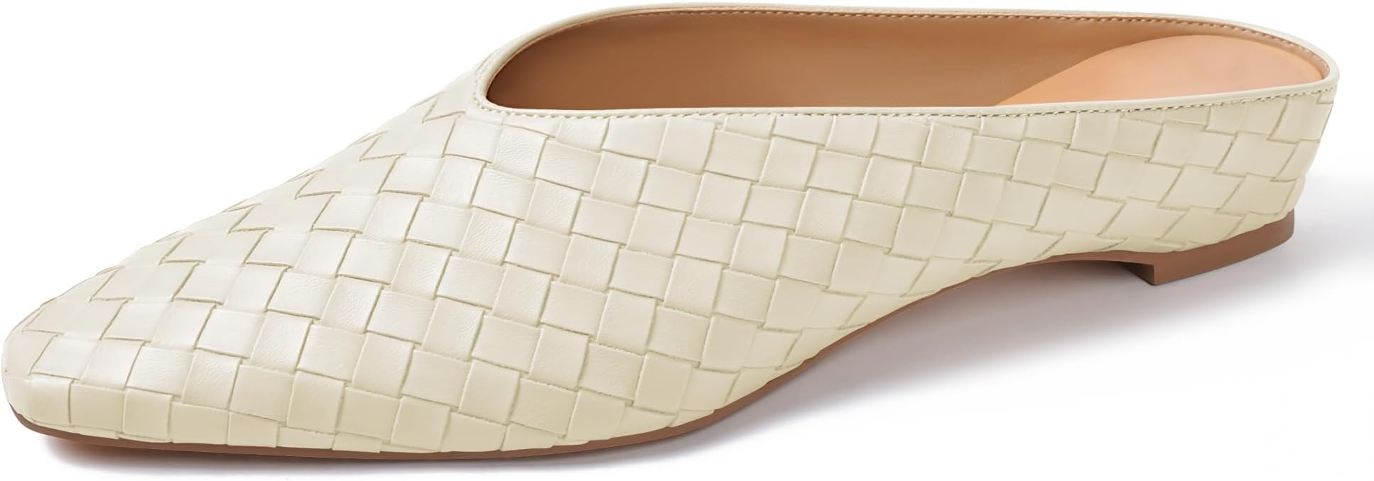 Woven Mules for Women Slip on Comfortabke Metallic Slides Ladies Trendy Square Toe Hidden Wedge M... | Amazon (US)