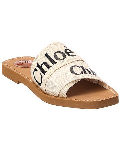 Woody Logo Canvas Slide | Gilt