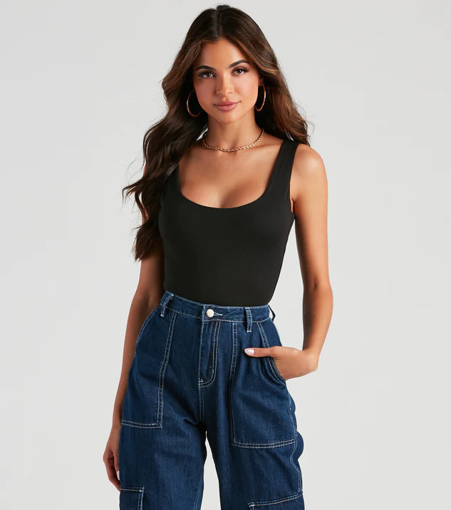 Staple Piece Scoop Neck Bodysuit | Windsor Stores