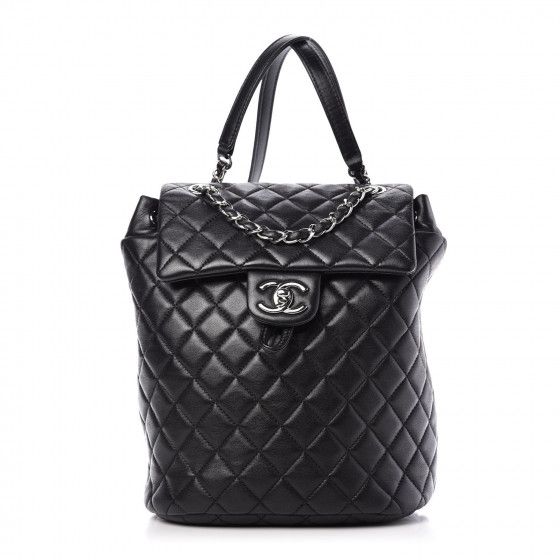 Calfskin Quilted Small Urban Spirit Backpack Black | Fashionphile