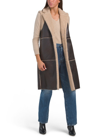 Faux Shearling Long Vest for Women | Marshalls