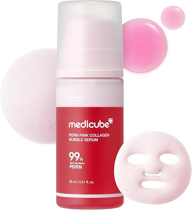medicube PDRN Pink Collagen Bubble Serum | Bubble-to-Glow Firming Serum with 99% Purity PDRN & Lo... | Amazon (US)