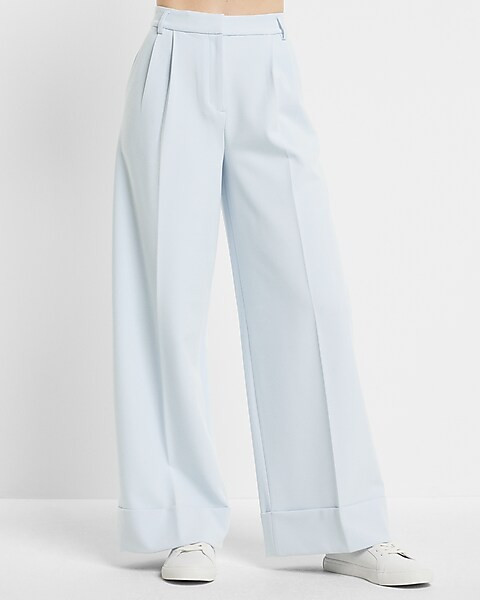 Stylist Super High Waisted Pleated Wide Leg Pant | Express